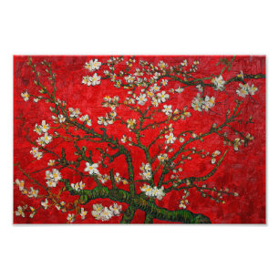 Foto Van Gogh Almond Blossoms Red