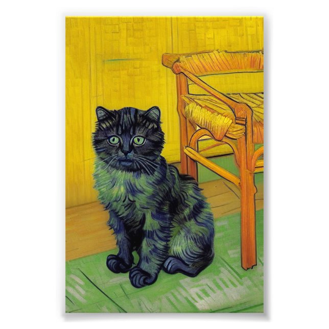 Foto Van Gogh Black Cat (Frente)