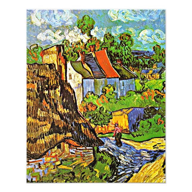 Foto Van Gogh - Casas em Auvers (Frente)