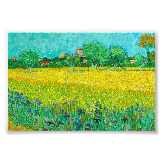 Foto Van Gogh Field com Irrises Perto de Arles (Frente)