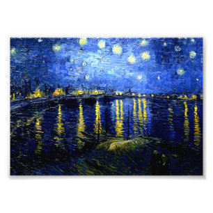 Foto Van Gogh - Noite Estrelada sobre o Ródano,