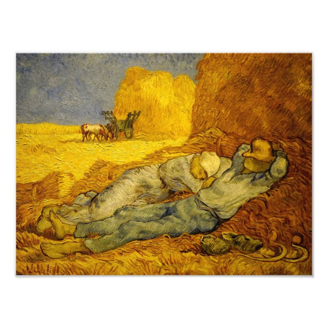 Foto Van Gogh pintura de Noon Rest do Trabalho (Frente)