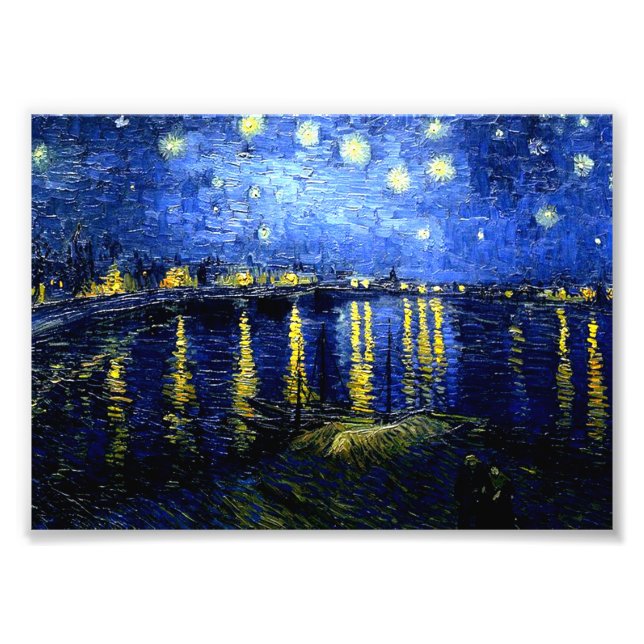 Foto Van Gogh - Starry Night sobre o Ródano, (Frente)