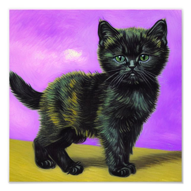 Foto Van Gogh Style Cat (Frente)