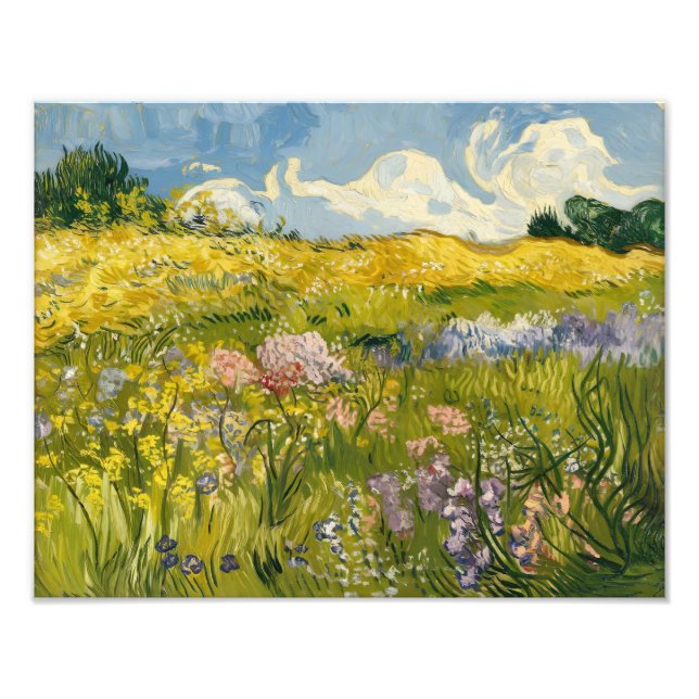 Foto Van Gogh-Style Pintor de Óleo de Prados de Flores  (Frente)