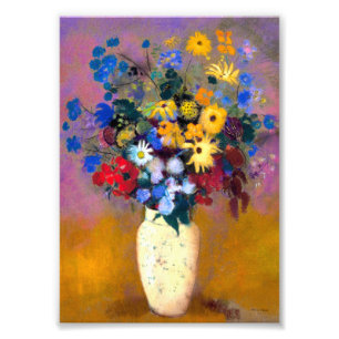 Foto Vaso Branco com Flores Odilon Redon