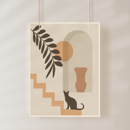 Foto Vaso de Folha de Escada Gato, Arte Geométrica Abst