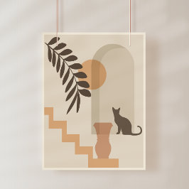 Foto Vaso de Folha de Escada Gato, Arte Geométrica Abst