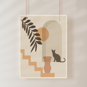 Foto Vaso de Folha de Escada Gato, Arte Geométrica Abst