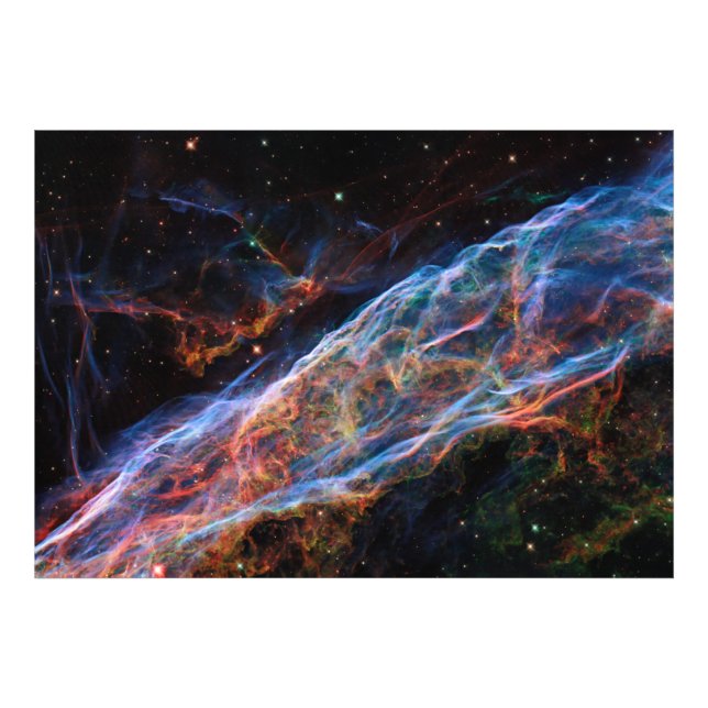 Foto Veil Nebula Supernova Mantém Telescópio Hubble (Frente)