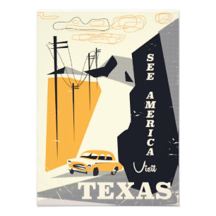 Foto Veja o poster das viagens vintage de América - de