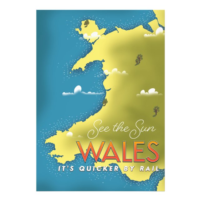 Foto Veja o poster de viagens Sun Wales. (Frente)