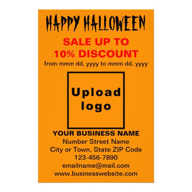 Foto Venda de Dia das Bruxas em Cor Laranja (Frente)