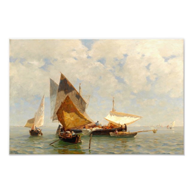 Foto Veneza, barco de pesca na lagoa  (Frente)