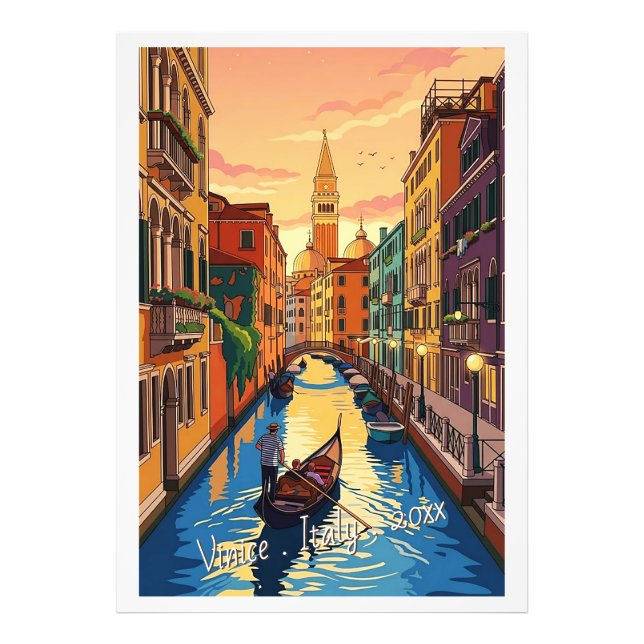 Foto Veneza Itália Viagens Retrô (Frente)