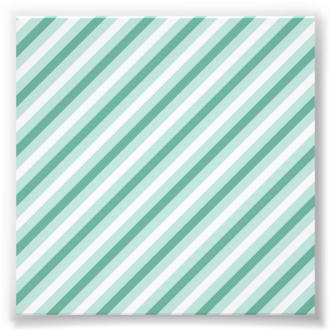 Foto Verde Menta Branco Fleur De Lis Pastel Delicado (Frente)