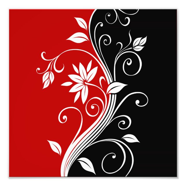 Foto Vermelho Branco e Preto (Frente)