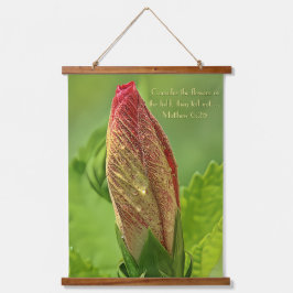 Foto Versa da bíblia, Flor de Hibiscus com Largura