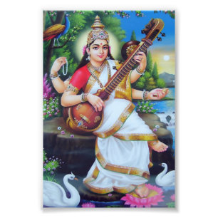 Foto Versão 3 do impressão de Saraswati (4" x 6") -