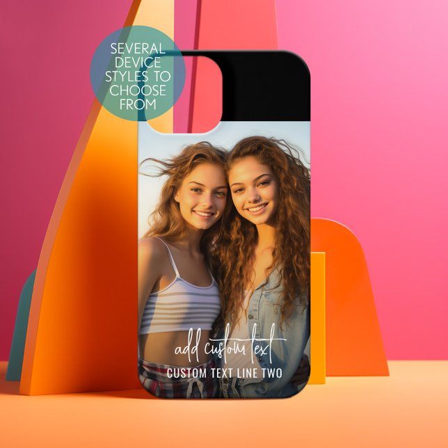 Foto Vertical com Texto Personalizado em Letra Ten (Personalized Phone Case - Choose Your Device and Customize the Design)