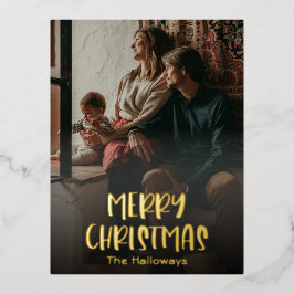 Foto vertical do Cheio de Natal simples Dourada