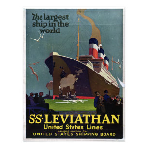 Foto Viagem de Cruzeiro SS Leviathan Náutica Vintage