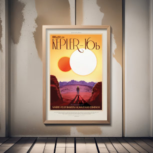 Foto Viagem Sci-Fi Ad, Planet Kepler 16b