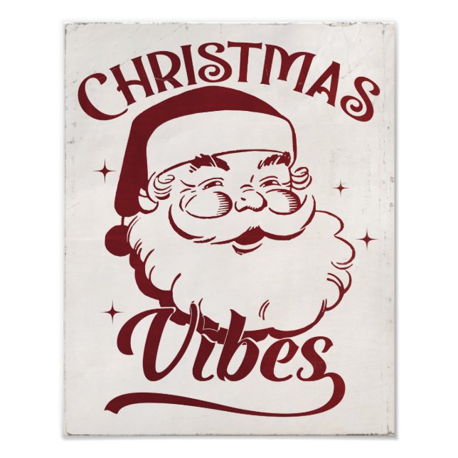 Foto Vibrações de Natal Design Vintage (Frente)