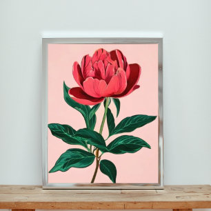 Foto Vibrant Peony Floral Art