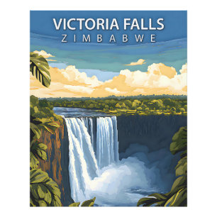 Foto Victoria Falls - Poster de viagens Retroativo do Z