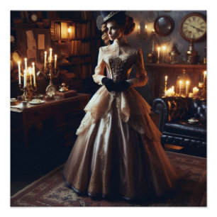 Foto Victorian Vintage Misteriosa Mulher Elegante