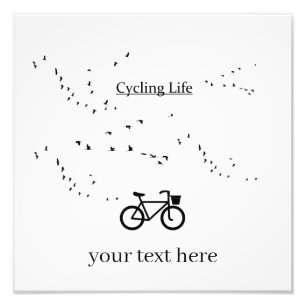 Foto Vida de Ciclismo Livre como um Pássaro Arte Preto