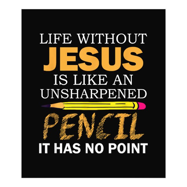 Foto Vida sem Jesus Engraçado Fé Religiosa Cristã (Frente)