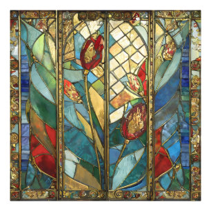 Foto Vidro Vermelho Chefe Poppies no nascer do Sol