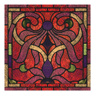 Foto Vidro vitoriano escondido em Maroon e Vermelho