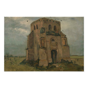 Foto Vincent van Gogh - A Antiga Torre da Igreja em Nue