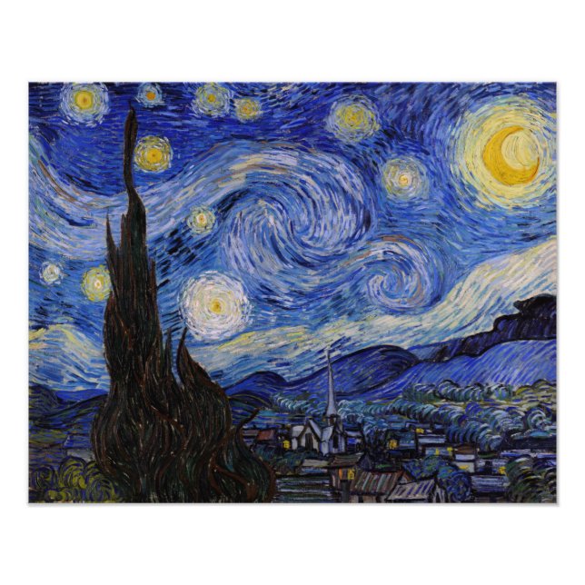 Foto Vincent Van Gogh - A noite de Starry (Frente)