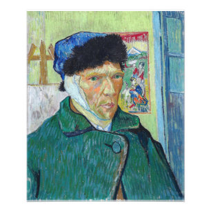 Foto Vincent van Gogh - Autorretrato com ouvido colado