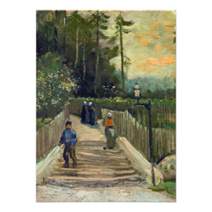 Foto Vincent van Gogh - Caminho Íngreme em Montmartre