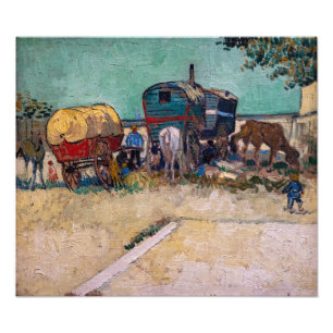 Foto Vincent van Gogh - Caravanas, Acampamento Cigano p
