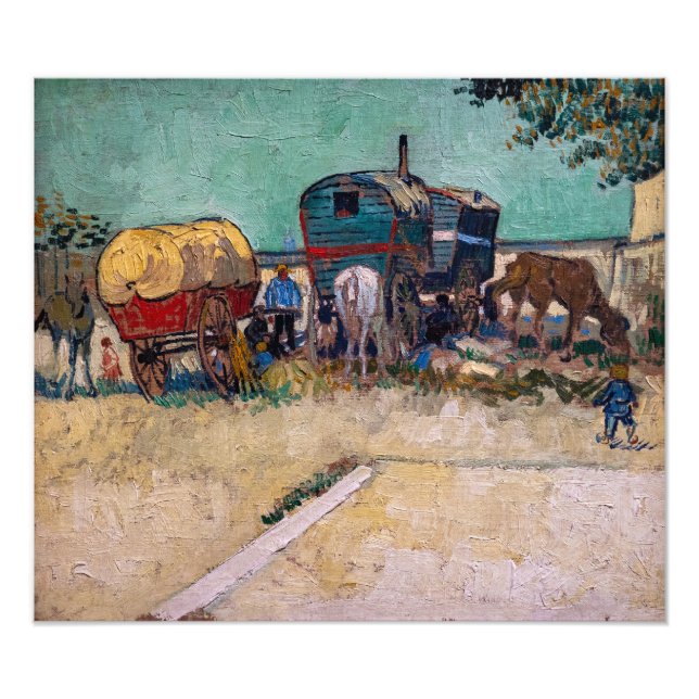 Foto Vincent Van Gogh - Caravanas, Campo de Ciganos per (Frente)
