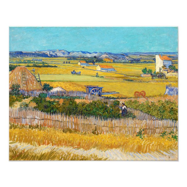 Foto Vincent van Gogh - Colheita em La Crau (Frente)