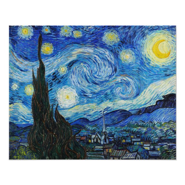 Foto Vincent Van Gogh é a Noite Estrelada (Frente)