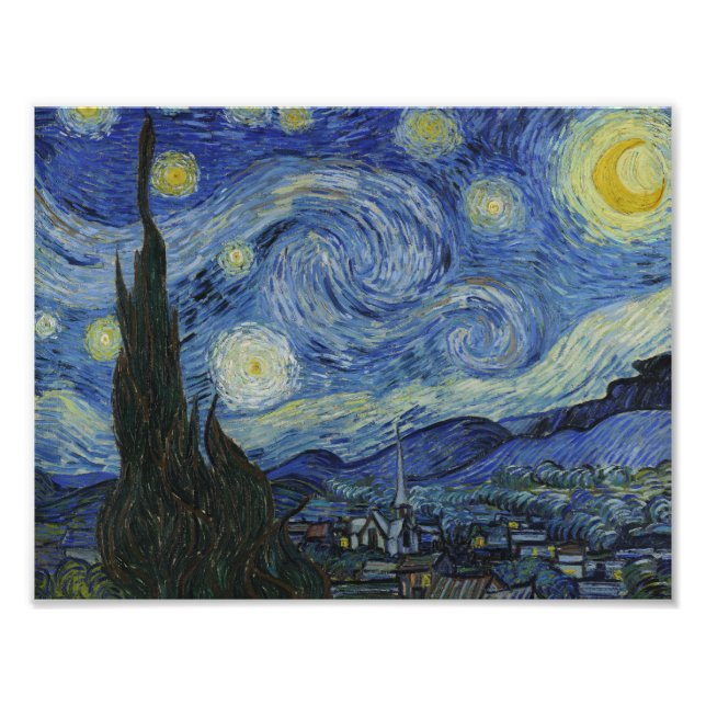 Foto Vincent van Gogh - Noite Estrelada (Frente)