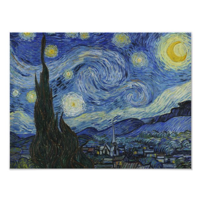 Foto Vincent van Gogh - Noite Estrelada (Frente)