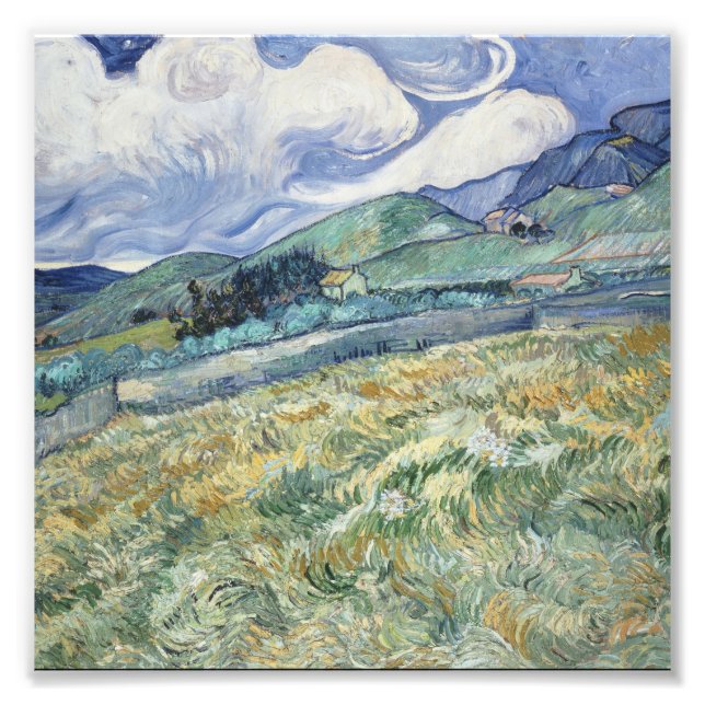 Foto Vincent Van Gogh - Paisagem a partir do Santo Remy (Frente)