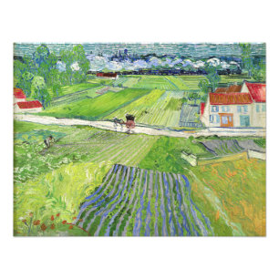 Foto Vincent van Gogh - Paisagem com Carruagem e Trem