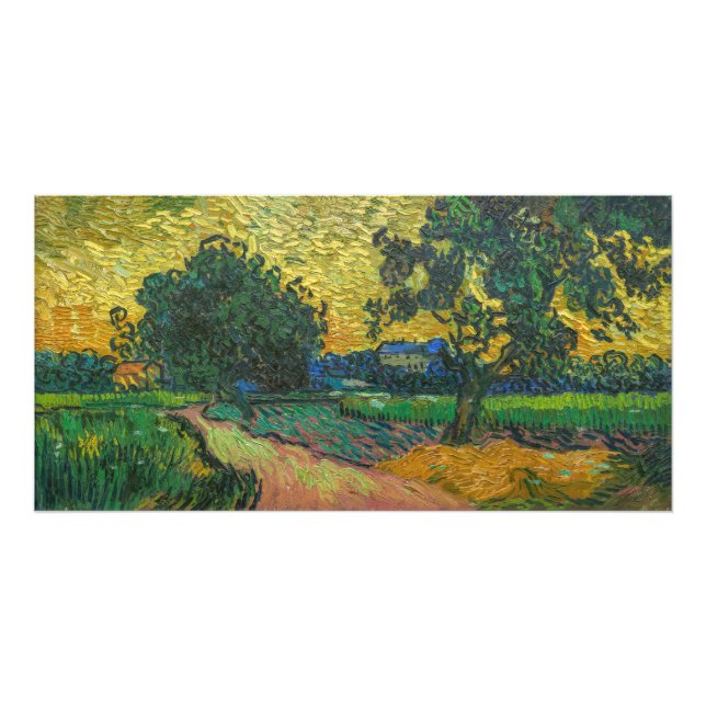 Foto Vincent van Gogh - Paisagem em Twilight (Frente)