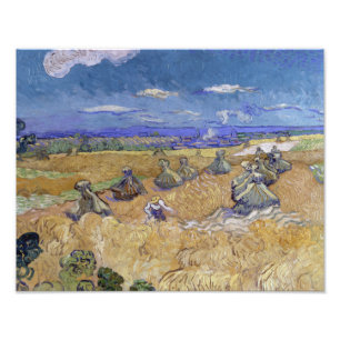 Foto Vincent van Gogh - pilhas do trigo com ceifeira