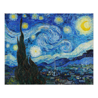 Foto Vincent van gogh the starry night 1889. Famous 